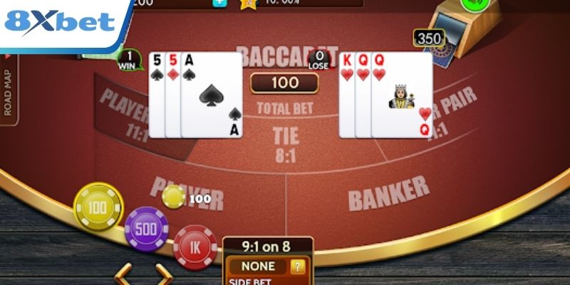 Người chơi theo dõi bảng kết quả Baccarat online trên giao diện