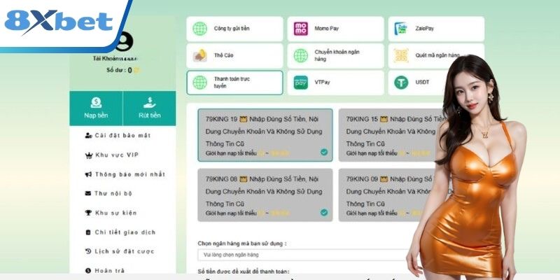 Kiểm tra thông tin trước khi hoàn tất việc nạp tiền